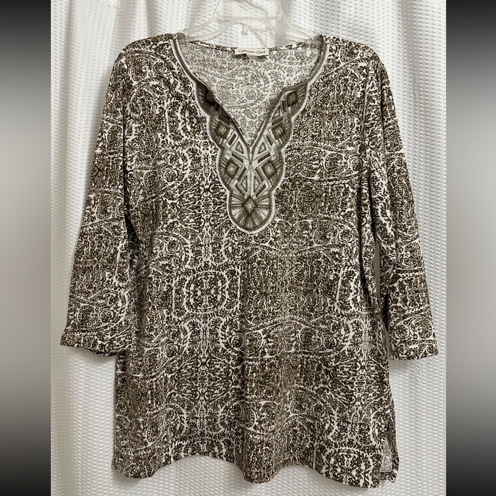 *FINAL PRICE* Coldwater Creek Brown/White Top